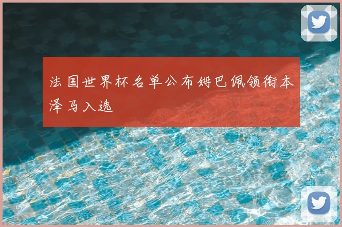 法国世界杯名单公布姆巴佩领衔本泽马入选